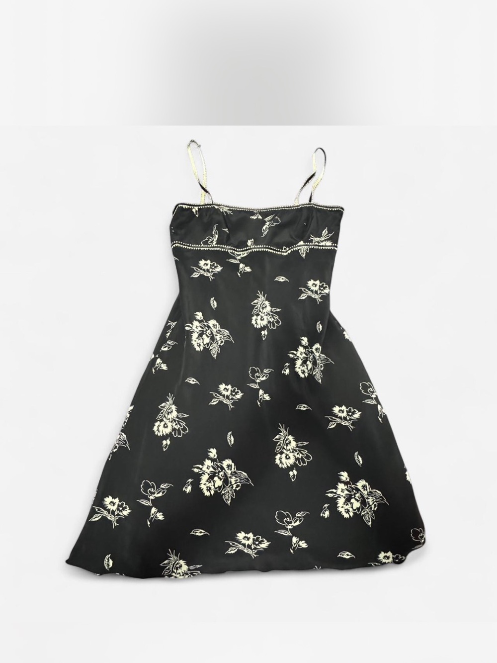 Maggy London Black Dress with Cream Trim